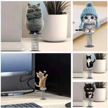 Cute Cat Desk Decor, Suitable For Desktop Spring Decoration, Ideal Gift For Parents And Friends - one-size - View 1