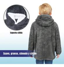 TendenciaSudadera Cobija Para Niños Unitalla Unisex De 75cm LargoCalidad premium - Gris - Ver 6