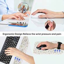 Keyboard Wrist Rest Pad  Pad Set,Ergonomic  Pad For Laptop Computer,Wrist Support Memory Foam Desk Pad For Gaming Office,Non Slip Rubber Pad Typing Relief Pain (WristRest209) - Wristrest209 - View 6