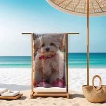 Maltese Dog Funny Beach Towel - Quick Dry Polyester, Ideal For Beach, Pool, Gym And Travel, Perfect For Outdoor Activities And Trips - Multicolor - View 12