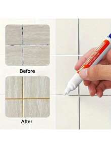 瓷砖填缝笔，适用于厨房/浴室墙地砖的着色和裂缝修补，防水防霉 - 彩色 - 查看 3