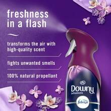 4/1 Bottle Febreze Downy Infusions Calm Air Mist - Lavender & Vanilla Bean/Mediterranean Lavender/Mountain/White Pine & Juniper Berry - 8.8oz, Air Freshener, Ambientador Para Casa, Spray, Travel Essential, Travel, Travel Accessories, Bathroom, Air Freshener For House, Cleaning Supplies, Glade, Room Decor, Extracted, Essential Oil Formula, Deodorizing, Long-Lasting Fragrance, Odor Removal, Air Purification, Natural Ingredients, Lavender, Lemon, Jasmine, And Marine Scents. Suitable For Home, Car, Bathroom, And Bedroom Use. Spray Type, Long-Lasting Fragrance - Núi - Xem 4