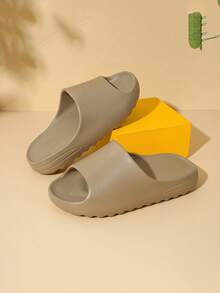 Simple, Cute, Casual, Non-Slip, Wear-Resistant, Lightweight, Comfortable, And Versatile Children's Flat Slippers For Boys And Girls - Khaki - View 2