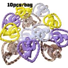 时尚简约亚克力彩色爱心珠DIY发饰，装饰材料，百搭日常佩戴，送朋友的好礼物