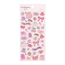 Pegatinas planas con ilustraciones de animales al estilo japonés - Shiba Inu, seta, océano, pingüino, adecuadas para scrapbooking, manualidades DIY, pegatinas decorativas de dibujos animados - Multicolor - Ver 3