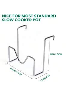 Soporte para tapa de acero inoxidable | Estante para tapa de olla de cocción lenta, organizador de encimera ahorra espacio, antideslizante y antivuelco, adecuado para varias tapas, artículo esencial de almacenamiento de cocina - Multicolor - Ver 5