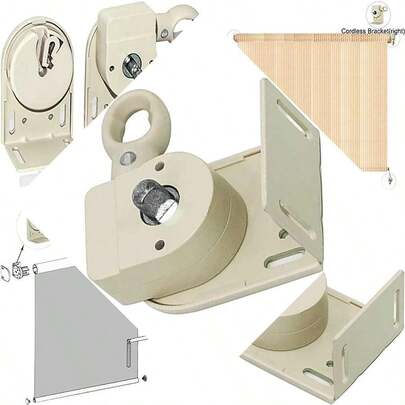 Universal Replacement Mounting Brackets For Sun Shades And Roller Up Blinds, Ideal For Indoor/Outdoor Use, Cordless Feature