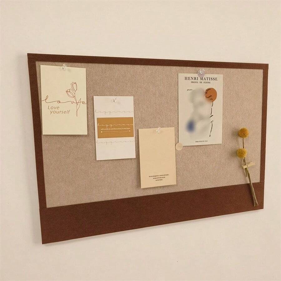 1pc 19.69*31.5 Inch Decorative Bulletin Board, Home Message Board, Office Photo Display Wall - Multicolor - View 1