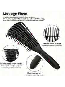 14pcs Natural Curl Hairstyling Tool Set, Including Spray Bottle, Sleep Cap, Curling Comb, Detangling Brush, Alligator Clips, Wet/Dry Hair Brushing Kit, Available In Pink/Black/Purple - Multicolor - View 4