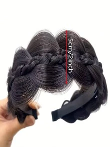 女士鱼尾辫发箍，高冠发饰，空气刘海发夹，新款时尚扭辫发箍，发带，发圈，美发家居饰品 - 彩色 - 查看 8