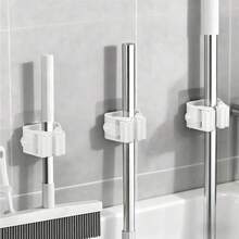 4pcs Mop Rack Self-Adhesive Broom Rack Wall-Mounted Mop Bracket Sweeping Brush Hook Storage Rack Bathroom Kitchen Accessories - Multicolor - View 6