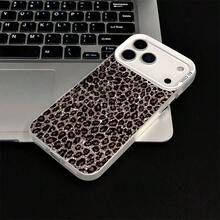 Sparkling leopard print This stylish and comfortable large-hole IMD acrylic phone case is an ideal gift for friends and family. It is compatible with for  17/16/15/14/13/12/11/X/XR/7/8, for OPPO,for , for VIVO, for , for Xiaomi, for Honor, and for  models, including Plus, Pro, Max, and SE versions. It's the perfect gift for holidays such as Christmas, Valentine's Day, and New Year. - Negro - Ver 3
