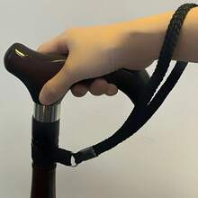 1pc Adjustable, Durable Black Wrist Strap Accessory (Fits Most Canes/Walking Sticks). It Features An Anti-Slip Design (To Secure The Cane To Your Wrist) And Is Made Of Sturdy Woven Material (For Long-Term Use). - Multicolor - View 11
