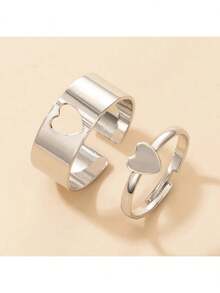 Set Anillos Acero Ajustable Parejas Regalo De Amor Promesa - Amar - Ver 5