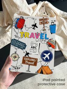 Ốp lưng iPad cơ bản dễ thương, chất liệu acrylic trong suốt, chống sốc, tương thích với iPad thế hệ thứ 7, 8, 10.2 inch và 10. Họa tiết hoạt hình máy bay, chữ cái, hình vẽ nguệch ngoạc đẹp mắt. Có khe cắm bút tích hợp. Chức năng ngủ/thức. Nhiều chế độ giá đỡ gập. Lựa chọn lý tưởng cho quà tặng năm mới 2026, Giáng sinh, sinh nhật, kỷ niệm. - Nhiều màu - Xem 3