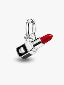 1件简约独特的925纯银心形口红吊坠，精致饰品，男女皆宜的圣诞礼物 - 款式7 - 查看 9