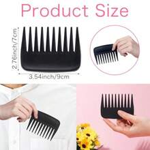 D8 PCS Wig Comb Mini Palm Combs For Men Women Small Wide Tooth Comb Detangling Pocket Travel For Curly Hair Daily Hair Care Styling Combs For Curly Wet Dry Hairs Black 3.54*2.76 In - như hình ảnh - Xem 2
