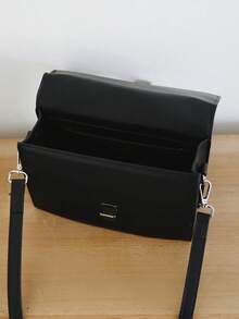 peach tree 1pc Unisex Square Crossbody Bag, Shoulder Bag, Small Square Bag, Flip-Cover Waterproof PU Business Wallet, Suitable For Business Travel, Storing Toiletries, Tools, Large Capacity, Convenient Storage, Portable, Black Handbag, Briefcase, Office Supplies, Retro Gift, Gift For Men, Husband, Father, Valentine's Day Gift Valentine'S Day Phone Bag - Multicolor - View 7