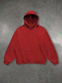 Polyester Fiber Men's Hooded Sweatshirt With Long Sleeved ,Halloween Spider Spider Web Pattern Print, Fashionable And Loose Casual Fleece Sweatshirt Suitable Autumn And Winter Wear On Street2026Unisex Casual-Shirts - Red - View 3