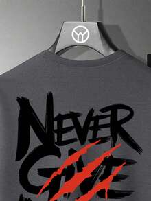 青少年男童卡通图案印花圆领短袖T恤和短裤套装 - 深灰色 - 查看 5