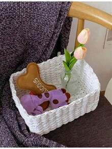 Maceteros de jardín con marco de metal; Cestas colgantes de estilo bohemio moderno con cuerda; Decoración de ratán natural mezclado para crear un ambiente de patio costero - Adecuado para cocina, baño, dormitorio, sala de estar, dormitorio, escritorio de oficina y decoración de estilo granja - Cajas, estantes, contenedores, armarios, cestas pequeñas de mimbre - Multicolor - Ver 10