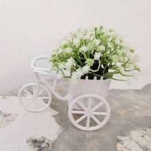 1 chiếc giỏ xe đạp mini bằng nhựa dùng để trang trí bàn làm việc, cây cảnh giả, đồ trang trí phòng cây xanh giả. - Nhiều màu - Xem 2