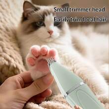 1pc 2-In-1 Electric Pet Grooming Kit - Pet Hair Trimmer And Nail Grinder, For Dogs & Cats, USB Rechargeable, Skin-Friendly - Essential 2-In-1 Pet Grooming Tool - Electric Trimmer And Nail Grinder, No Hair Pulling, Suitable For Sensitive Pets - Multicolor - View 6