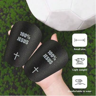 1 par de espinilleras de fútbol mini Master, diseño cruzado, ajuste cómodo, equipo de fútbol ligero y cómodo, unisex - adecuado para entrenamiento y partidos de fútbol