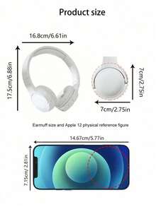 AKKHOO Foldable Wireless Headphones, Stereo, Bluetooth 5.3, Long Battery Life, Smart Noise Cancelling, Gaming Headset - Black - View 10