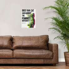 Is Your Cat Ready? Poster Elegant Decorative Painting Suitable For Bedroom, Living Room Or Dorm, Gift For Her, Frame Not Included - Green - View 5