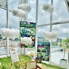 3/6 Stücke 15*15*15cm Baumwoll-Wolken Deko, Hochzeitsdeko, bunte Gangdekoration, Schaufensterdekor, Einkaufszentrum Hängdeko, Baumwoll-Wolken Dekoration, Hochzeitsdekoration, Bühnendeko, Fake weiße Wolken Hängdeko, Raumdekoration, Valentinstag, Muttertags Dekoration - Weiss - Übersicht 4