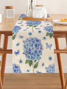 1pc Floral Pattern Table Runner/Placemat, Suitable For Holidays, Parties, Birthdays, Dinners, Kitchen & Dining Room Table Decor, All Season Home & Living Textile Decoration - Multicolor - View 14