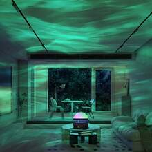 1pc Aurora LED Atmosphere Projection Lamp, RGB Remote Control, Galaxy Starry Sky Projector, Bedroom Night Light Projector, Star Projector, Adult Room Decor, Home Theater, Ceiling, Gift Decor, Wedding Decor, Magical Projection Lamp Gift