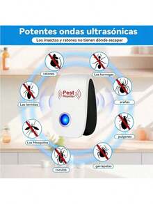 10/5/3/1 Set Of Electronic Ultrasonic Insect Repellent Devices, Universal Model Ultrasonic Insect Repellent Device, White Color, Can Be Used To Repel Rats, Cockroaches, Mosquitoes, Geckos, Flying Insects, Pests And Snakes, Can Effectively Repel Small Animals, German Style/European Style/American Style Insect Repellent Device, Electronic Ultrasonic Insect Repellent Device For Repelling Insects, Suitable For Indoor Household Use! - White - View 6