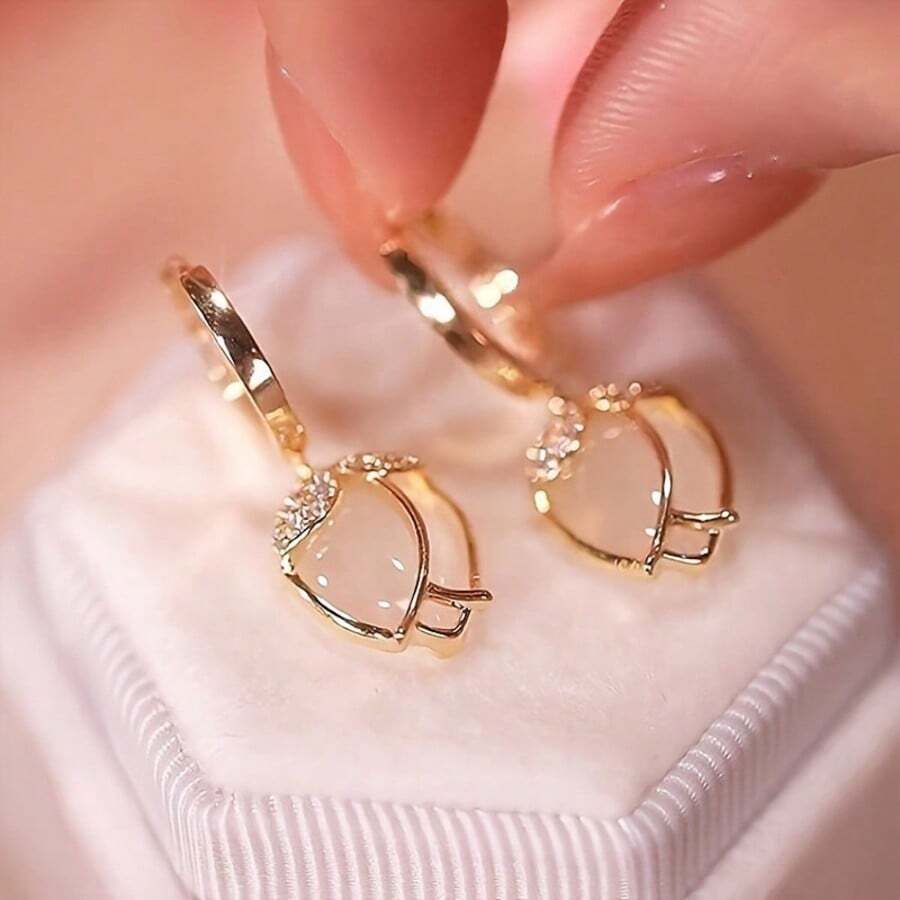 New Fashionable Tulip Earrings - Lightweight, Luxurious, Elegant And Shiny Style | Popular Online Bestseller Versatile Earrings, Perfect For Daily, Party, And Date Looks - Multicolor - View 1