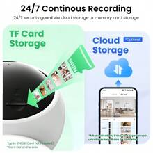 Alaga 2K HD Baby Monitor Security Camera - AI Sound/Cry Detection, Auto Tracking, 360° PTZ, Infrared Night Vision, 2-Way Audio, No WiFi Option, Temperature Monitoring, Lullabies, Mobile App - Beige - View 11