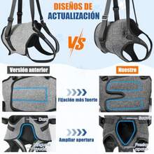 HomeChi Arnes de Soporte Trasero para Perros Arneses Ajustables Apoyo con Asa Ayuda Caminar y Subir Escaleras Perros Heridos Discapacitados y Edad Avanzada Negro-Rojo XL - Negro-Rojo+M - Ver 3