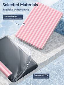 1pc Pink Stripes Tablet Case & Kindle E-Book Case Compatible With IPad 10th Generation, IPad 11/Air 4th/Air 7th/9.7 Inches, Compatible With Samsung Galaxy Tab A9 Plus, Kindle (11th Generation-2024 Release)(6 Inch), Kindle Paperwhite 12th Gen 2024, Great Holiday Gift, Stylish And Simple Pattern. - Pink - View 9