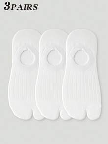 2/3/5 Pairs Vertical Striped Toe Separator Invisible Casual Boat Socks
