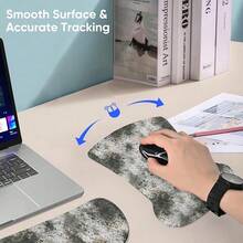 Keyboard Wrist Rest Pad  Pad Set,Ergonomic  Pad For Laptop Computer,Wrist Support Memory Foam Desk Pad For Gaming Office,Non Slip Rubber Pad Typing Relief Pain (Pad204) - Mousepad204 - View 4