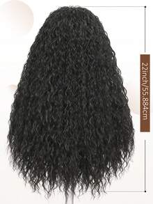 22" V/U-Part Wigs, Curly Wavy Wigs, Upgraded U-Part Wigs For Women, Synthetic Wigs, Clip-In Half Head Wigs, Voluminous Curly Wigs, V-Part Wigs - Multicolor - View 8