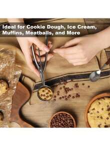 3pcs Stainless Steel Ice Cream Scoops, Ice Cream Spoons, Kitchen Tools, Fruit Spoons, Dessert Spoons