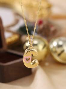 1pc Stylish And Simple Women's Necklace With 26 Letter Pendant (A-Z Capital Letters). Suitable For Everyday Wear, Unisex, And As A Gift For Friends. - Multicolor - View 20