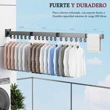 CYPNEstante de Secado de Ropa Tendedero Plegable Pared Capacidad de Carga 35KG con 18 Ganchos Ángulo Ajustable 360° Estante de Ropa Retractil para Ahorro Espacio Lavandería Balcón Vestíbulo PlataFashion