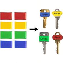 17108 - Llaveros coloridos - Identificadores de llaves medianos, paquete de 8 17108 - Paquete de 8 + Mediano 8 unidades - Ver 8