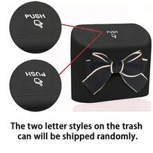 1pc Cute Bow-Knot Car Trash Can, Adorned With 3D Bow Decor, Filled With Girly Charm, Breaks The Monotony Of Traditional Car Trash Cans, Ideal For Vehicle Organization And Keeping Your Car Clean And Tidy - Bow-decorated Trash Can - View 3