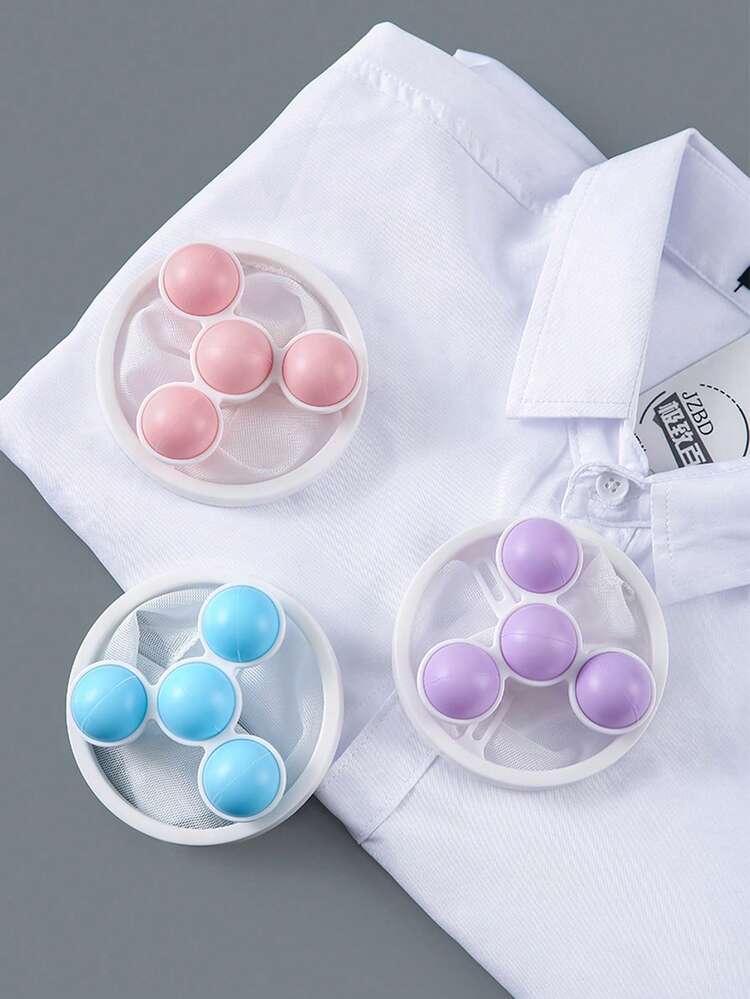 6pcs Washing Machine Lint Filter - Floating Lint Remover, 3/2/1pcs Pet Hair Remover, Reusable Household Lint Filter, Non-Electric, Suitable For Commercial Cleaning, Laundry Bag, Durable Material, Easy To Use, Fit For Home Laundry, Suitable For All Users - Multicolor - View 2