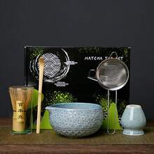 1pc/5pcs Sakura Pink & Matcha Tea Set, Includes Matcha Bowl, Matcha Whisk, Matcha Cup, Stirrer, Tea Spoon, Tea Bowl Set, Matcha Preparation Tools, Sweets & Beverage Making Tools, Japanese Gift Box, Matsukane Matcha Stirring Set, Gift For Matcha Lovers - Multicolor - View 11