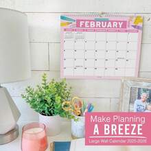 Hadley Designs Wall Calendar 2025-2026 – 18-Month Hanging Calendar 2025-2026 For Family, Home, School, &Amp; Office, Spiral Bound With Large Date Blocks &Amp; Notes Sections (Pastel) - ColorA - 查看 8
