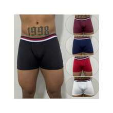 Set Of 10 Men's Boxer Briefs In Plain Microfiber. - 彩色 - 查看 2